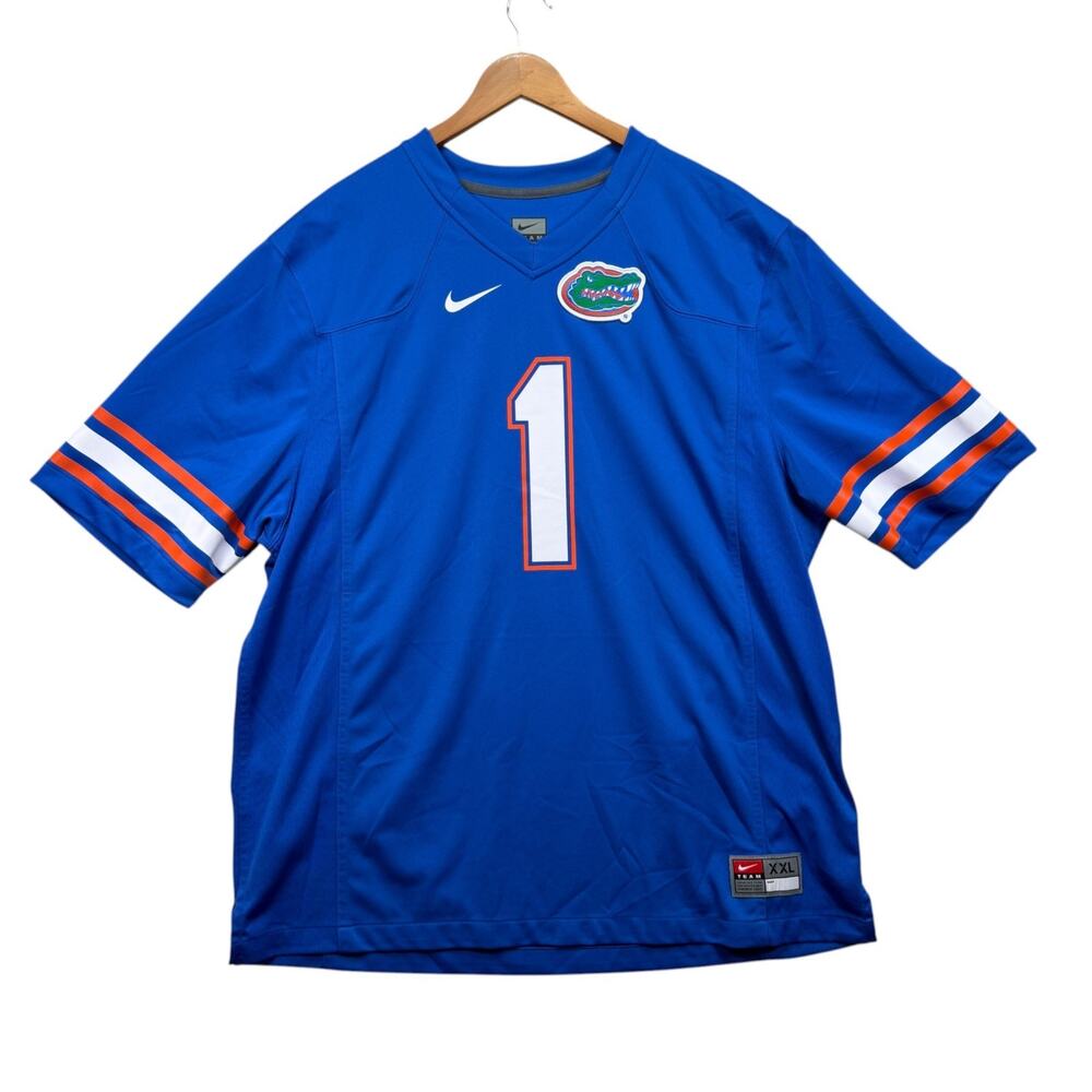 Nike Team Florida Gators Jersey #1 College Football UF Blue Orange NCAA sz 2XL